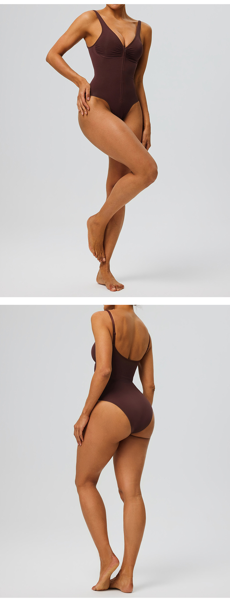 Body tipo camisola sin espalda, transpirable y sin costuras, de alta calidad, para mujer, faja moldeadora tipo tanga, prenda moldeadora adelgazante FGB52162