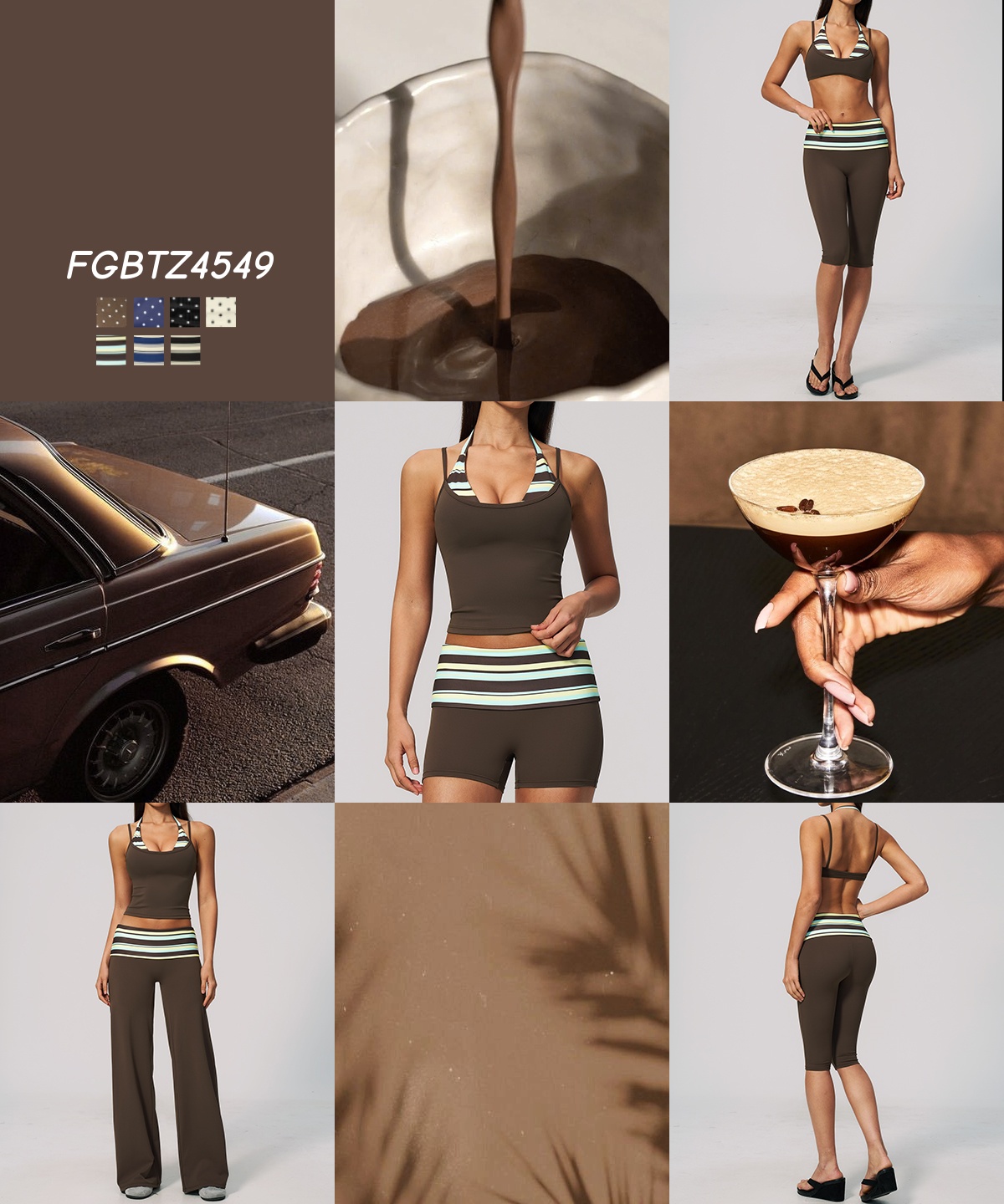 Nuevo Producto: FGBTZ4549 Conjunto de Yoga de 5 Piezas – Ropa Deportiva Femenina Elegante y Versátil