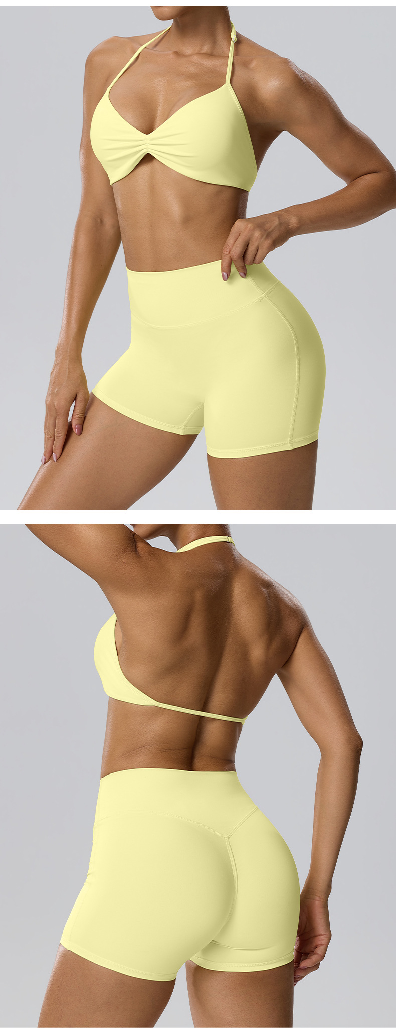 Conjunto cómodo de yoga y running para ocio y ejercicio (FGBBB101H 62423)