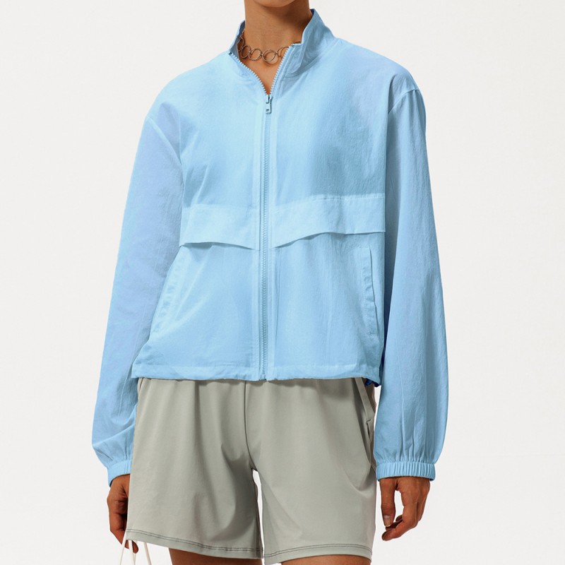Chaqueta de yoga transpirable para mujer, ideal para fitness, gimnasio y deportes (FGB22617)