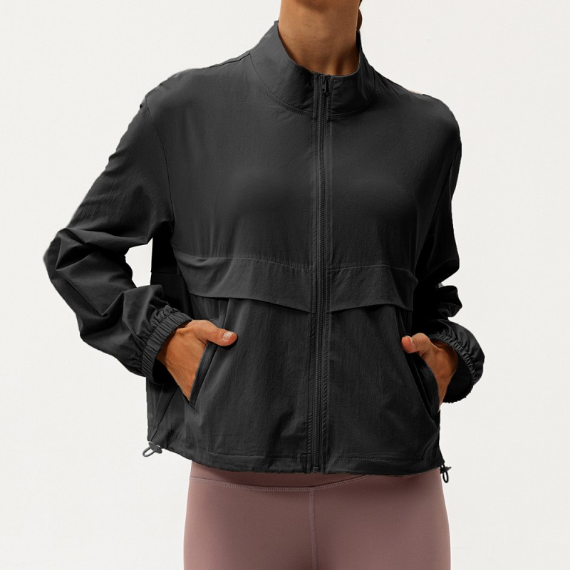 Chaqueta de yoga transpirable para mujer, ideal para fitness, gimnasio y deportes (FGB22617)