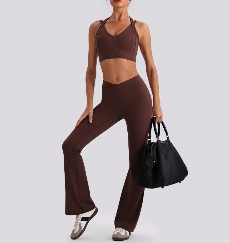 Conjunto de ropa deportiva para gimnasio, ropa de yoga, sujetador, chaqueta, top corto ajustado, traje casual de fitness para mujer, conjuntos de yoga FGBYW610 YW612 KW473