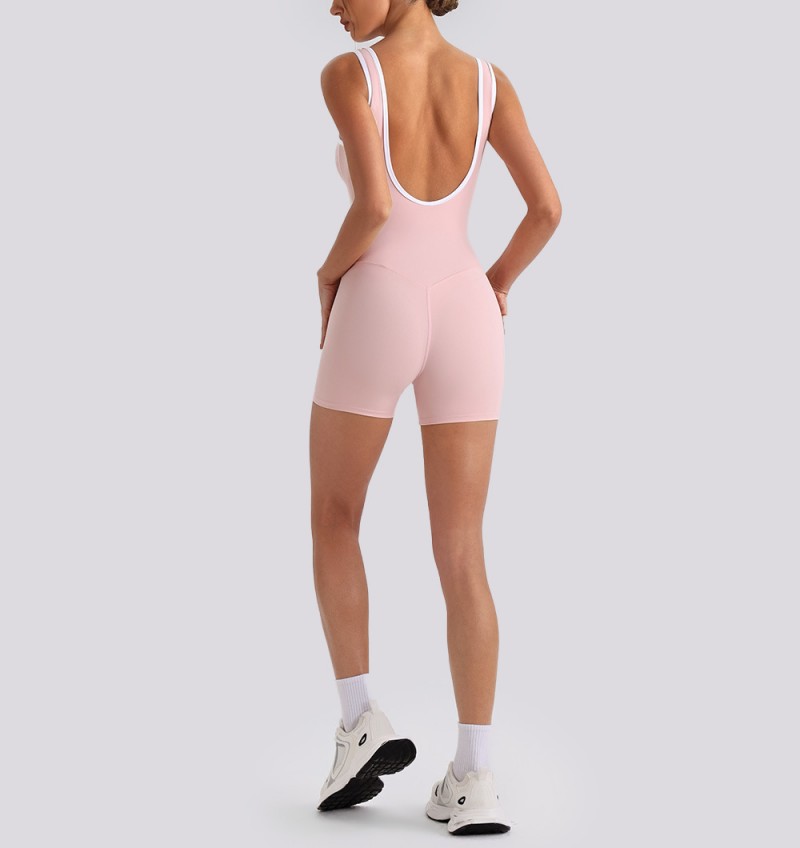 Mono de yoga para mujer, sin espalda, de spandex/nylon, elástico en cuatro direcciones, de secado rápido, con control de abdomen y efecto levantamiento de glúteos. Mono deportivo de una pieza FGYW1028L