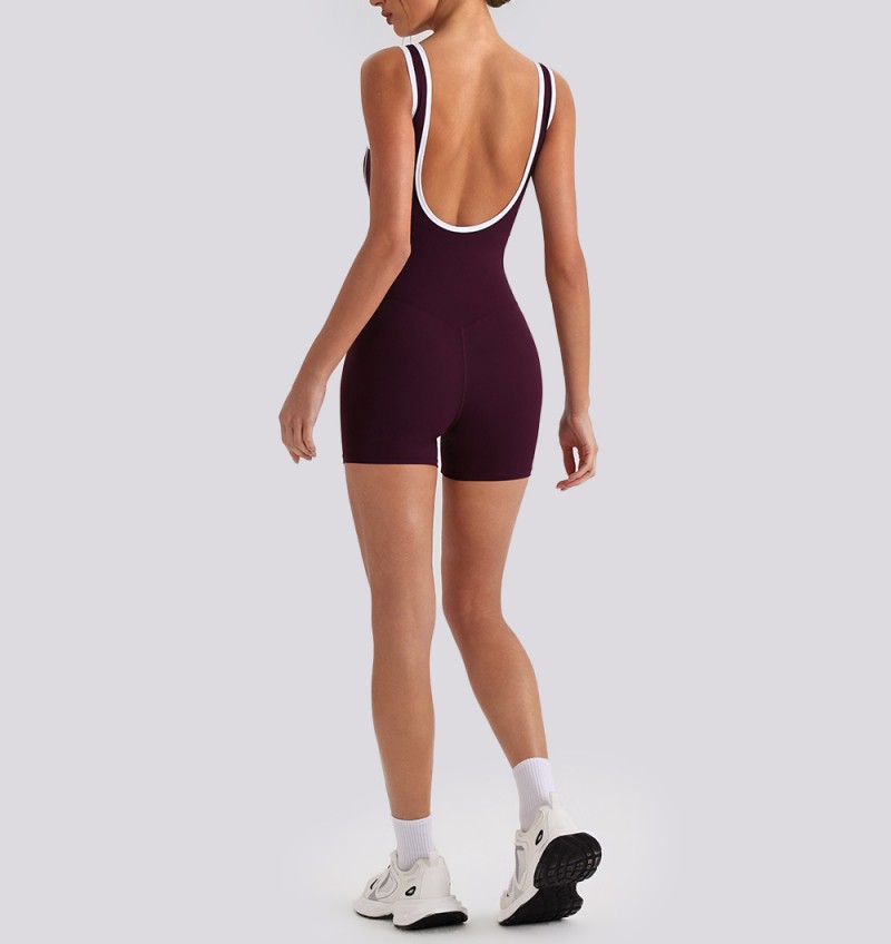 Mono de yoga para mujer, sin espalda, de spandex/nylon, elástico en cuatro direcciones, de secado rápido, con control de abdomen y efecto levantamiento de glúteos. Mono deportivo de una pieza FGYW1028L