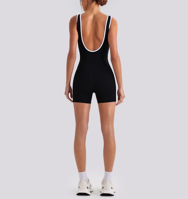 Mono de yoga para mujer, sin espalda, de spandex/nylon, elástico en cuatro direcciones, de secado rápido, con control de abdomen y efecto levantamiento de glúteos. Mono deportivo de una pieza FGYW1028L