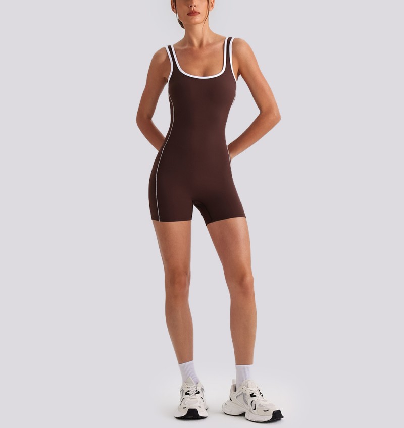Mono de yoga para mujer, sin espalda, de spandex/nylon, elástico en cuatro direcciones, de secado rápido, con control de abdomen y efecto levantamiento de glúteos. Mono deportivo de una pieza FGYW1028L