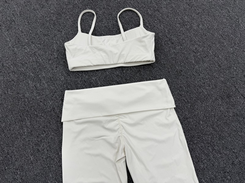 Conjunto deportivo de yoga para mujer, sujetador y leggings transpirables de 2 piezas, Spandex/Nylon FGB1192 3301