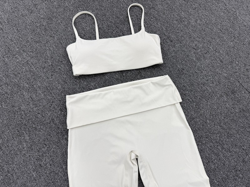 Conjunto deportivo de yoga para mujer, sujetador y leggings transpirables de 2 piezas, Spandex/Nylon FGB1192 3301