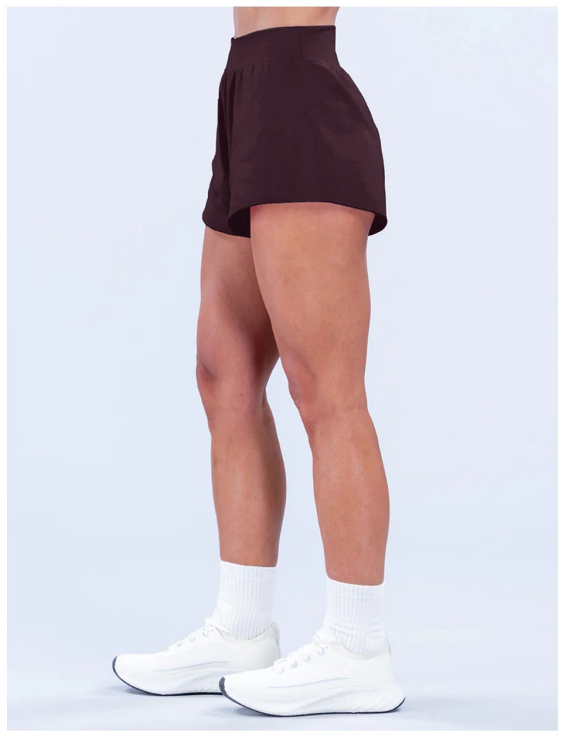 Pantalones cortos de yoga sin bolsillo para mujer Pantalones cortos de yoga lisos para mujer FGBRXW3013