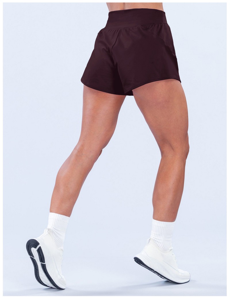 Pantalones cortos de yoga sin bolsillo para mujer Pantalones cortos de yoga lisos para mujer FGBRXW3013