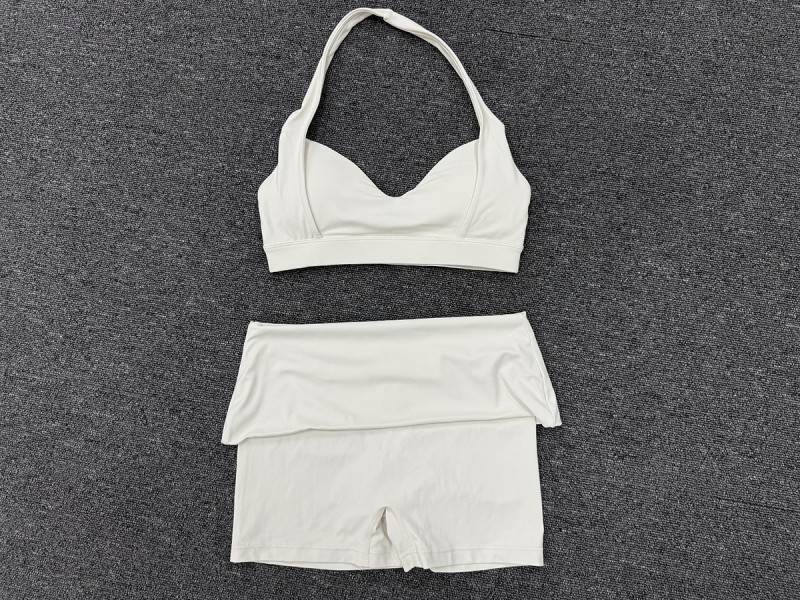 Conjunto deportivo de gimnasio, fitness y yoga: sujetador y shorts para mujer, secado rápido, ropa deportiva para correr al aire libre FGB7229 8402