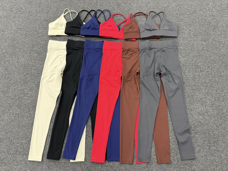 Conjunto de ropa deportiva para yoga y fitness para mujer, 2 piezas, traje de yoga, gimnasio, fitness FGB1358 08101