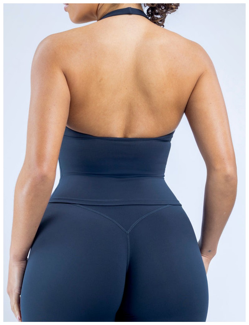 Camiseta sin mangas con tirantes, chaleco deportivo para yoga, top de fitness para mujer, sujetador con espalda descubierta para gimnasio, para correr y entrenar, estilo halter FGBRXW3013