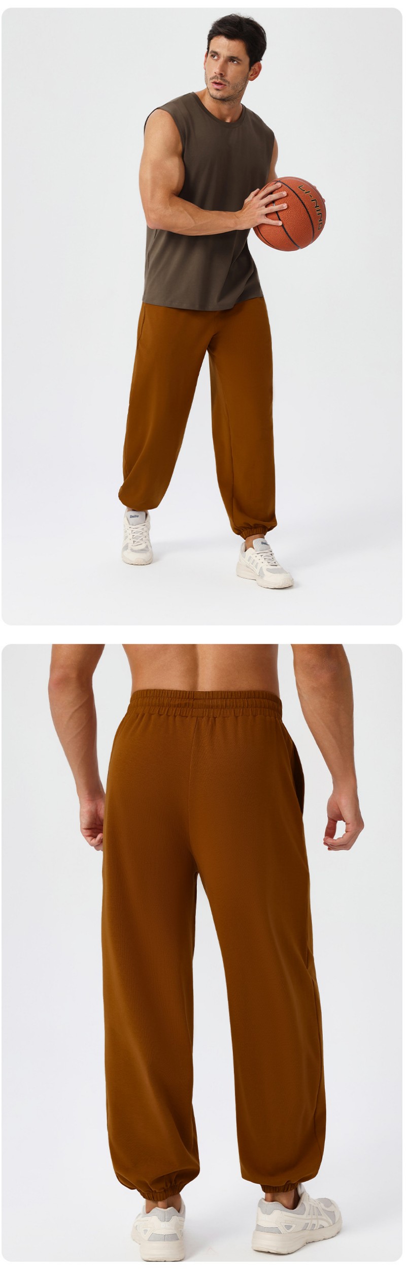 Pantalones cargo deportivos de entrenamiento con cintura elástica y estilo jogger para hombre, ligeros y cómodos (EFGBYEL-51349)