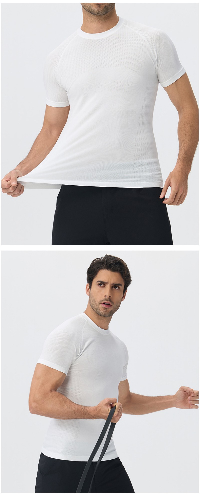 Camiseta de entrenamiento para hombre, de secado rápido, para gimnasio, ligera y transpirable, EFGBYEL-L53