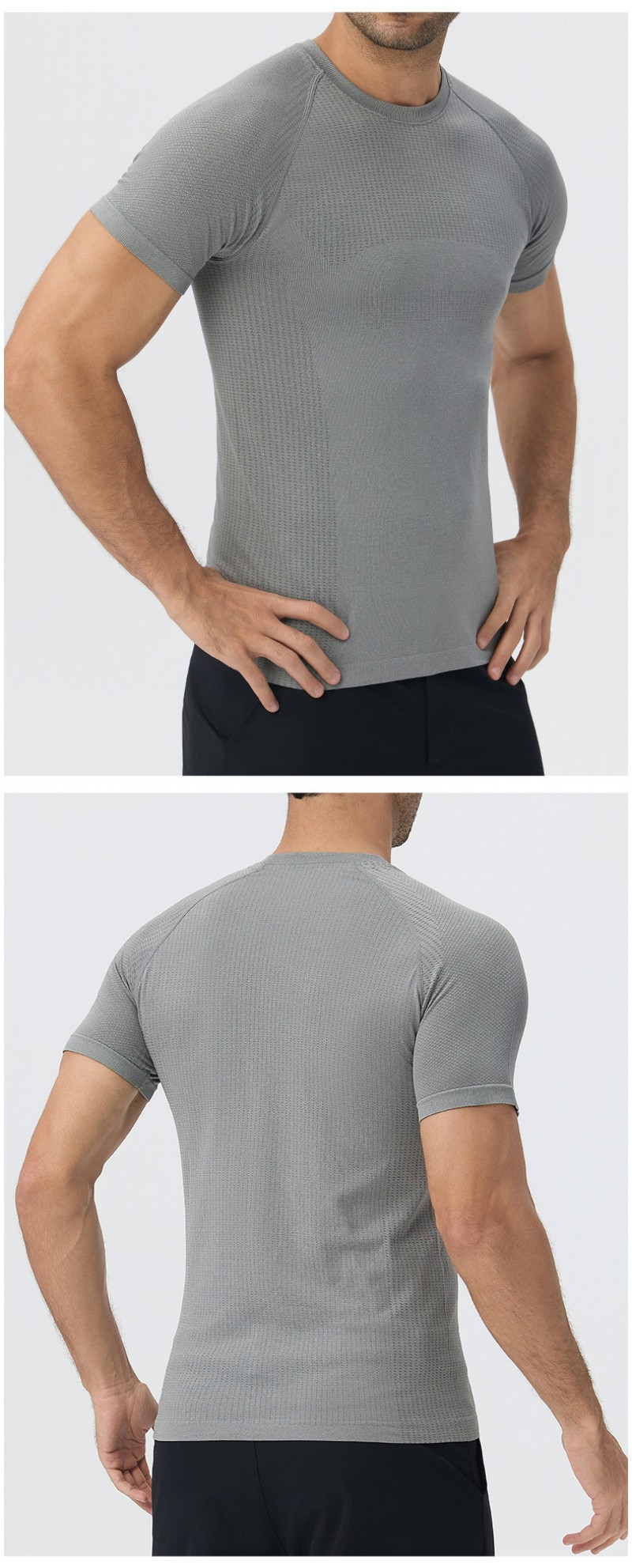 Camiseta de entrenamiento para hombre, de secado rápido, para gimnasio, ligera y transpirable, EFGBYEL-L53