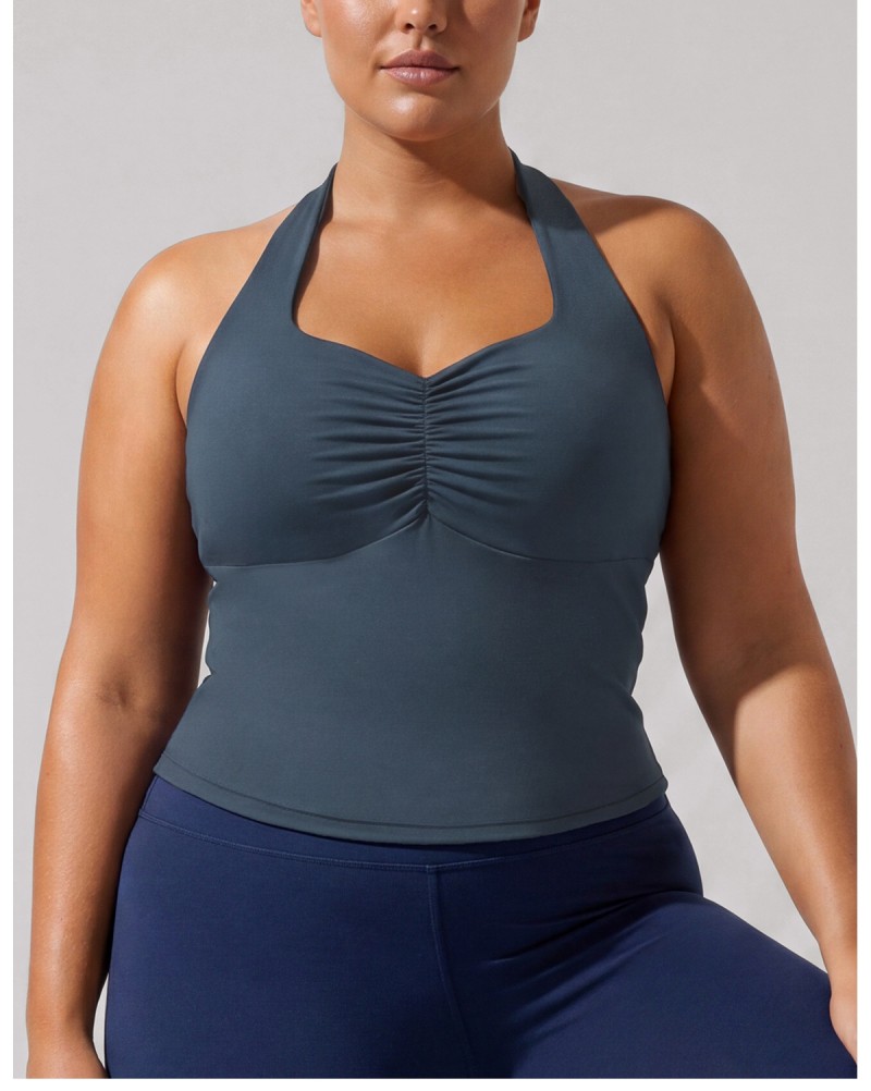 Camiseta sin mangas deportiva para yoga, top deportivo para mujer, top de gimnasio con espalda descubierta, sujetador para correr y entrenar, estilo halter FGBPOYP26011