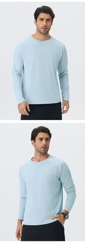 Camiseta deportiva de manga larga y cuello redondo, de secado rápido, para yoga, fitness y running (poliéster) EFGBYEL-61529