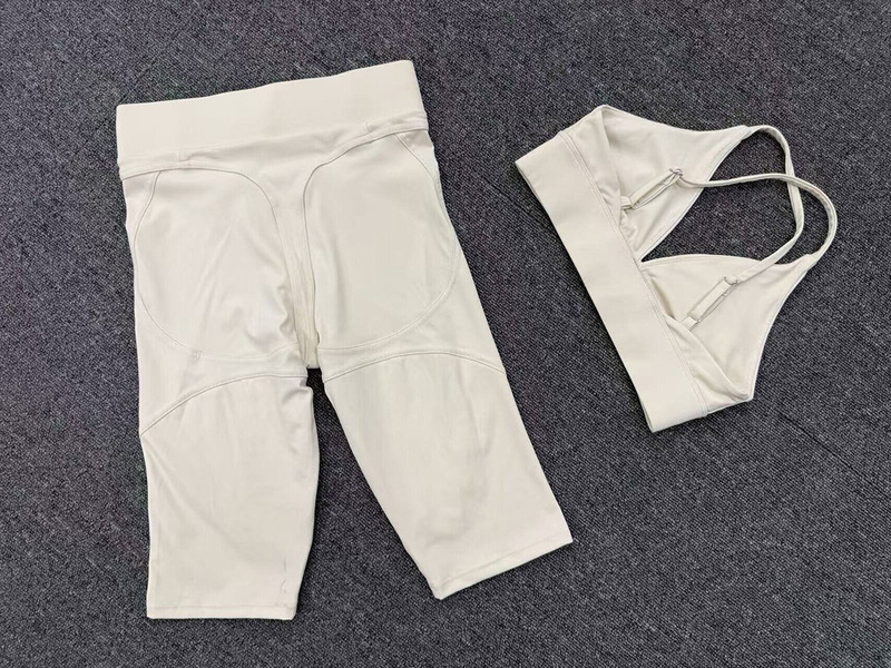 Conjunto de yoga sexy y cómodo para mujer: top transpirable y leggings de cintura elástica (espalda descubierta) FGBQS1358 3729