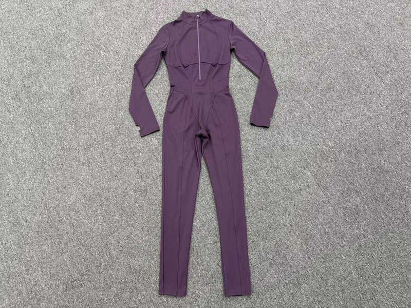 Body deportivo de una pieza para mujer con cremallera, ideal para yoga, fitness, gimnasio y tenis (modelo FGBQS1590)