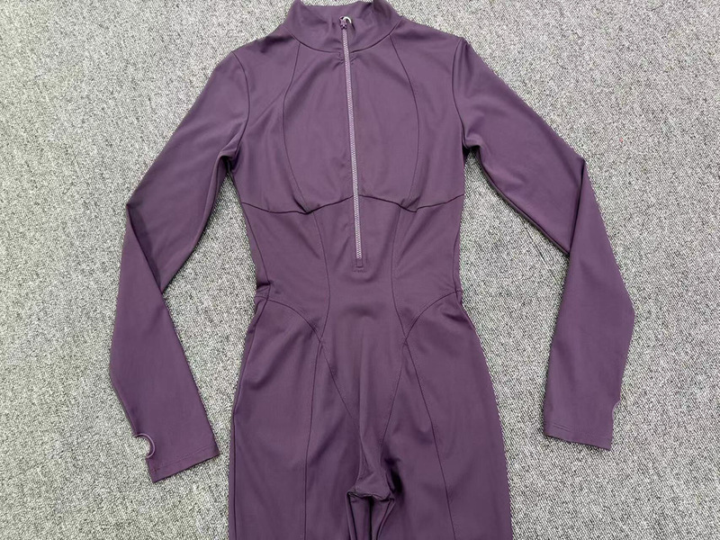 Body deportivo de una pieza para mujer con cremallera, ideal para yoga, fitness, gimnasio y tenis (modelo FGBQS1590)