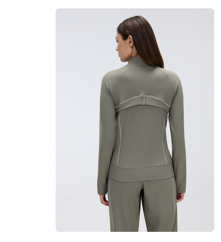 Conjunto de yoga para mujer (chaqueta y pantalón de corte recto) – Transpirable – FGBD26105 D26104