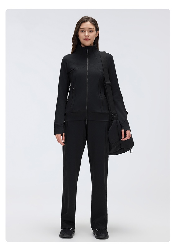 Conjunto de yoga para mujer (chaqueta y pantalón de corte recto) – Transpirable – FGBD26105 D26104