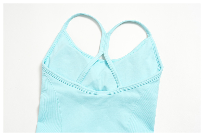 Mono deportivo de yoga para mujer, sin mangas y con espalda descubierta, de secado rápido (modelo FGBFLT5107)