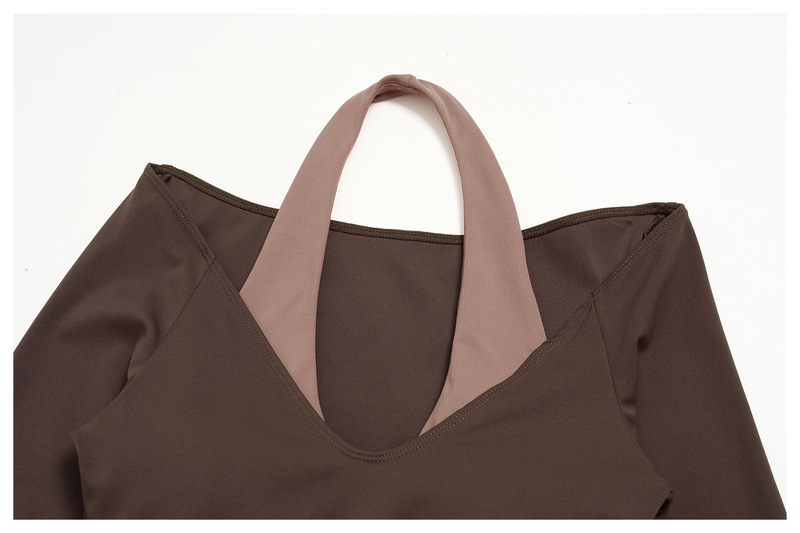 Conjunto de yoga deportivo de dos tonos para gimnasio y entrenamiento FGBTZ2588