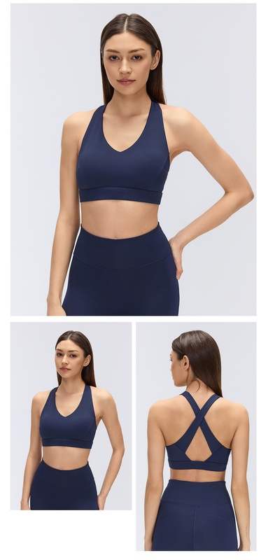 Sujetador deportivo de yoga para mujer: transpirable, con soporte, ligero, de elastano y con relleno (modelo FGBD26074)