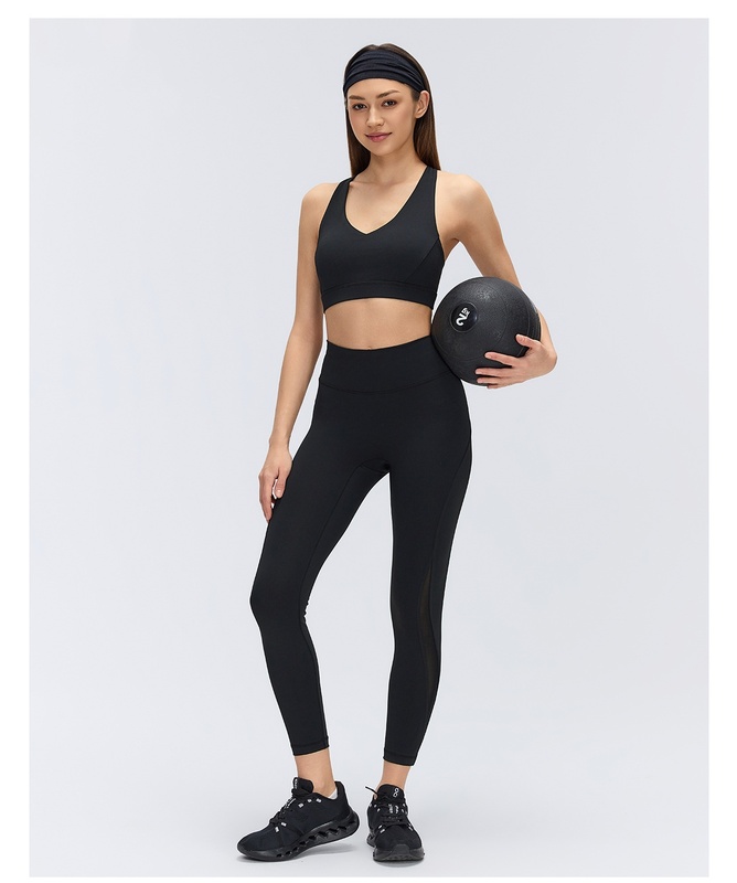 Sujetador deportivo de yoga para mujer: transpirable, con soporte, ligero, de elastano y con relleno (modelo FGBD26074)