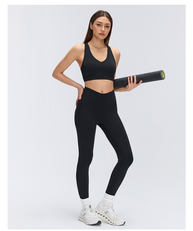 Mallas de Yoga de cintura alta para mujer, Control de barriga sólido, ligero, transpirable, de secado rápido, deporte, gimnasio FGBD26065