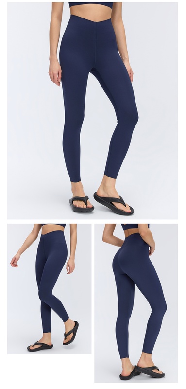 Mallas de Yoga de cintura alta para mujer, Control de barriga sólido, ligero, transpirable, de secado rápido, deporte, gimnasio FGBD26065