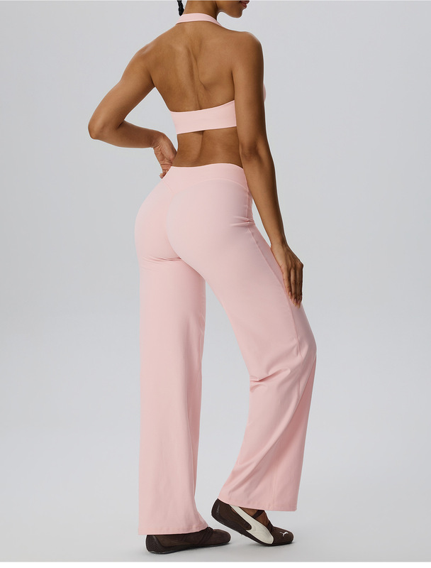 Conjunto de yoga para mujer en tejido de alta elasticidad; conjunto de entrenamiento ajustado, transpirable y de secado rápido para gimnasio (FGBYEL62768 62345)
