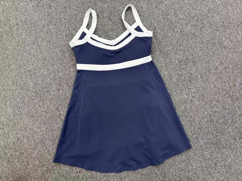 Vestido de tenis para mujer y chica, ropa deportiva para tenis y golf con pantalones cortos (modelo FGBQS3591)