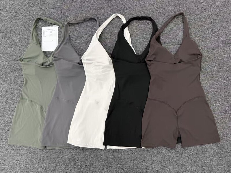 Mono de yoga de una pieza para mujer, transpirable, de secado rápido y con espalda abierta (modelo FGBQS4416)