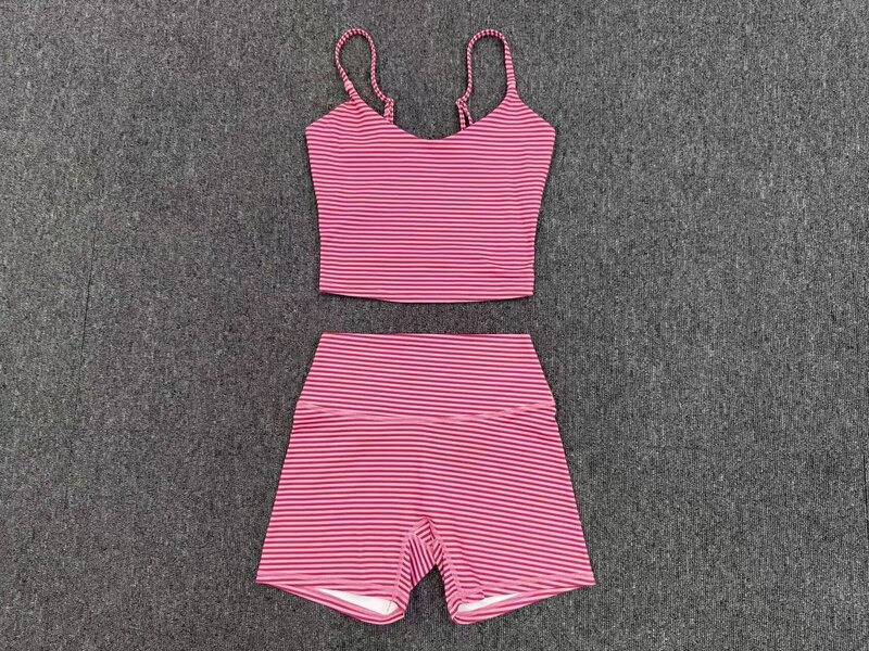 Conjunto deportivo para mujer (camiseta sin mangas y pantalones cortos) para gimnasio, fitness y yoga; tejido de secado rápido, ideal para correr y actividades al aire libre (modelo FGBQS7116 1571)
