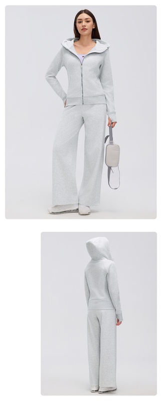 Women's 2 Piece Autumn Tracksuit Set Jacket Wide Leg Pants Loose Casual Yoga Workout Athleisure FGBD26115 D26116