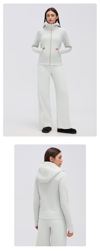 Women's 2 Piece Autumn Tracksuit Set Jacket Wide Leg Pants Loose Casual Yoga Workout Athleisure FGBD26115 D26116