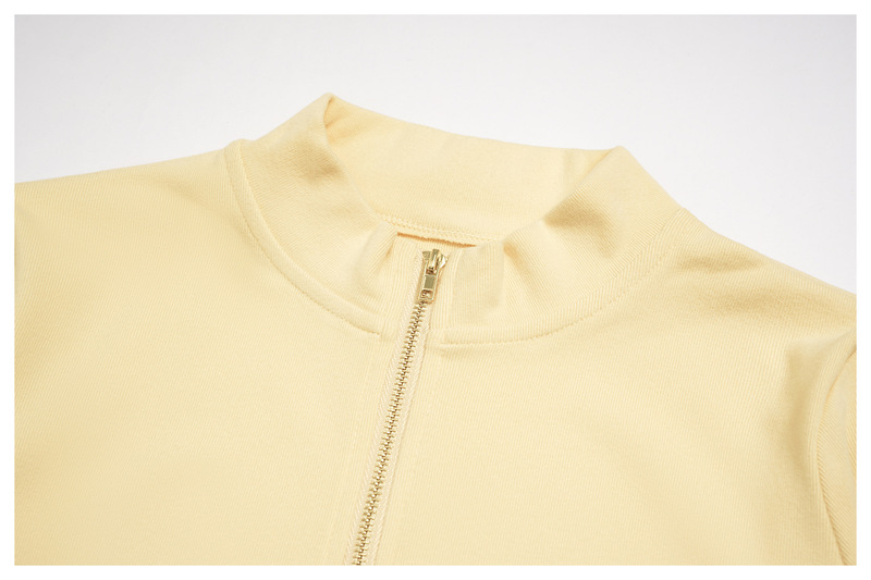Conjunto de yoga de 2 piezas para mujer: chaqueta con cuello alzado y cremallera, y pantalones de pierna ancha; conjunto informal para hacer ejercicio (FGBTZ9626)