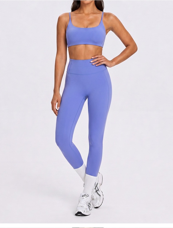 Conjuntos de yoga de 2 piezas para mujer, con cintura alta, transpirables y ligeros, para entrenamiento en el gimnasio (FGBKD245WCB210 KD245WCL006)
