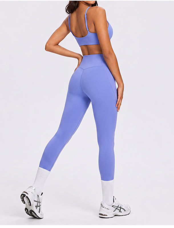 Conjuntos de yoga de 2 piezas para mujer, con cintura alta, transpirables y ligeros, para entrenamiento en el gimnasio (FGBKD245WCB210 KD245WCL006)