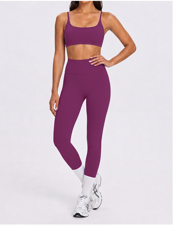 Conjuntos de yoga de 2 piezas para mujer, con cintura alta, transpirables y ligeros, para entrenamiento en el gimnasio (FGBKD245WCB210 KD245WCL006)