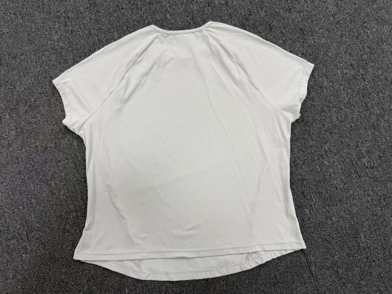 Top de manga corta transpirable, de corte entallado, alta elasticidad y ligero; prenda deportiva para entrenamiento y Pilates (FGBQS4925)