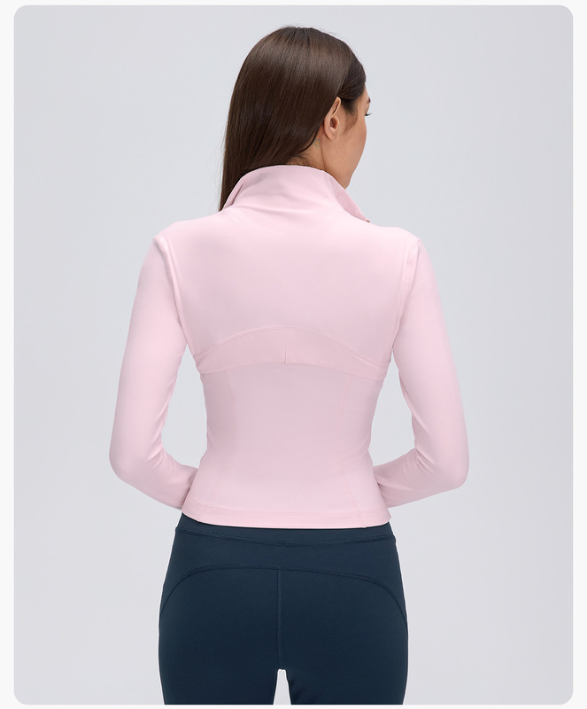 Chaqueta deportiva para mujer, ideal para correr, entrenar y hacer ejercicio en el gimnasio; cuenta con cierre completo, bolsillos con cremallera y aberturas para los pulgares (modelo FGBD26161)