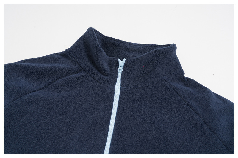 Chaqueta de entrenamiento para mujer, cálida y ligera, con cremallera completa, ideal para actividades al aire libre; prenda de manga larga en tejido polar (FGBFWT5585)