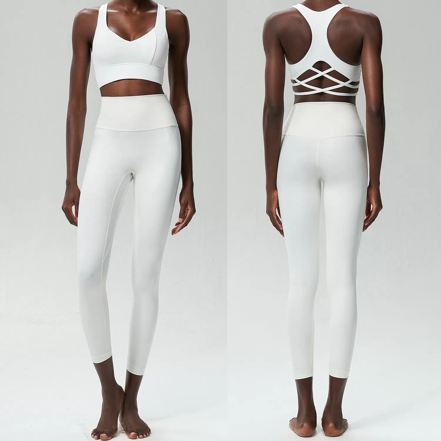 Conjunto de yoga de 2 piezas para mujer: sujetador y pantalón FGBYB429+C350