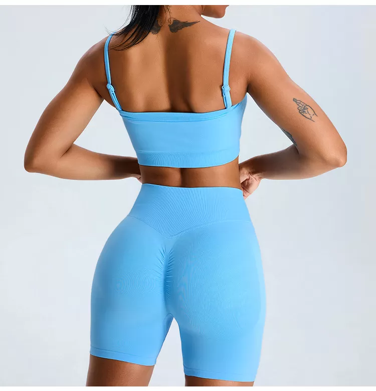 Conjunto de yoga de 2 piezas para mujer: sujetador, top y pantalón FGBMS1104