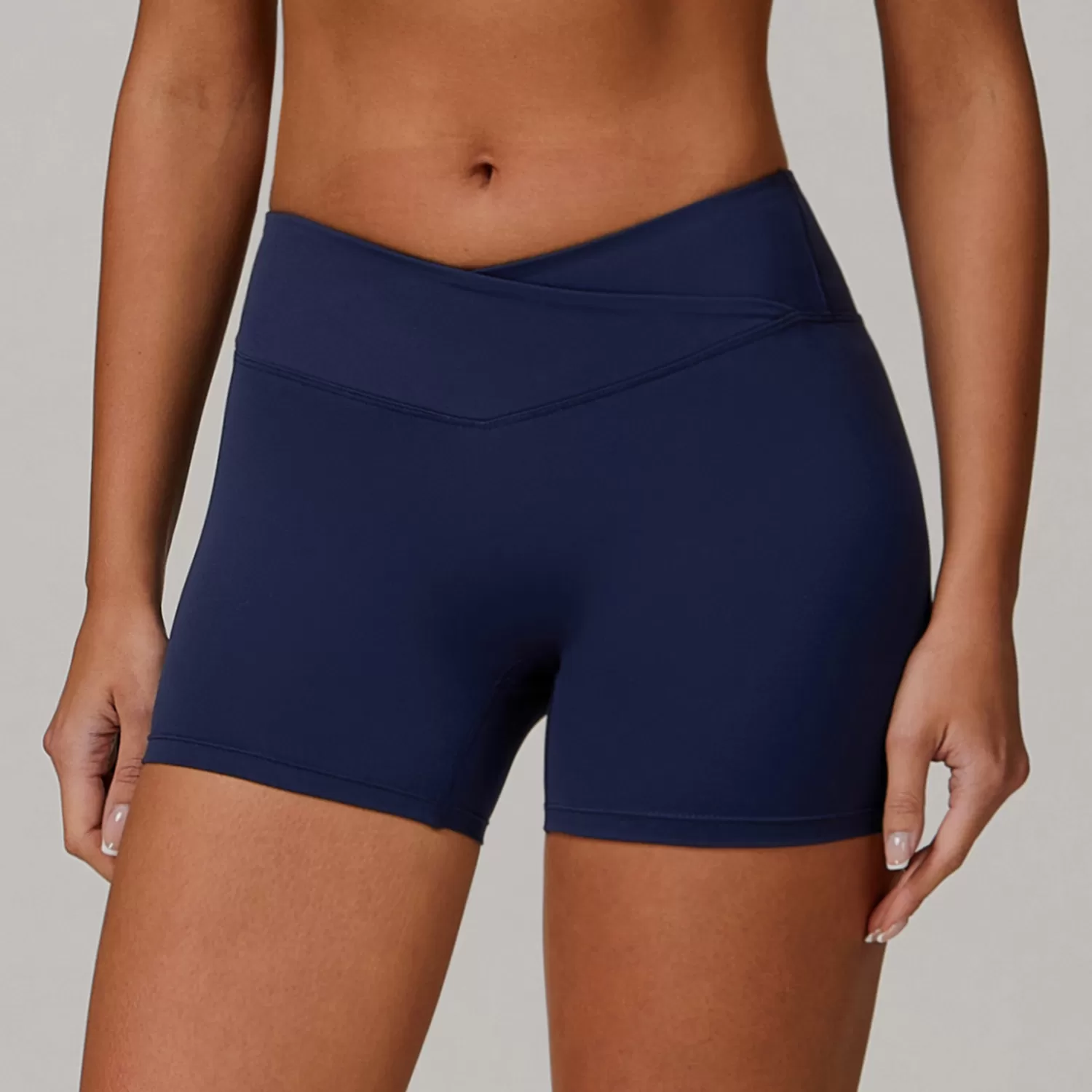 Venta al por mayor de pantalones cortos de yoga para entrenamiento de levantamiento de cadera para mujeres FGBDDK9177