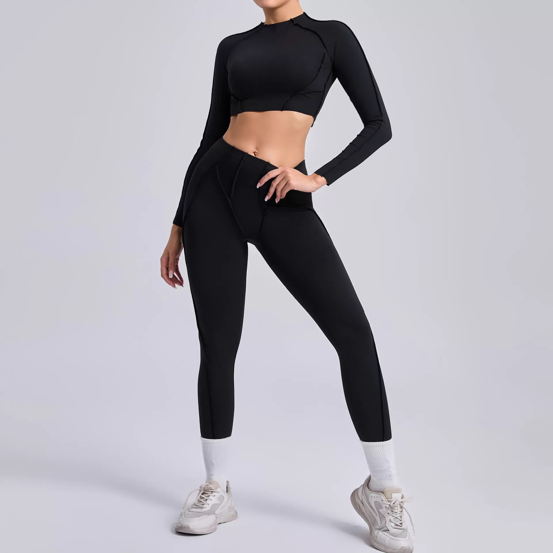 Conjunto deportivo de 2 piezas para mujer, ropa deportiva de yoga, FGB24129+87652